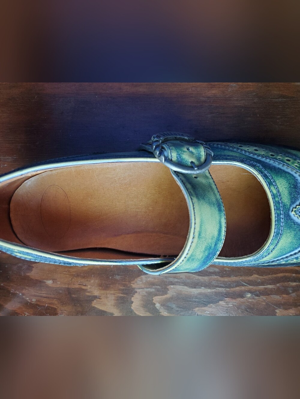 John Fluevog Acid Green Mary Jane Shoes Size 11 - Picture 13 of 13